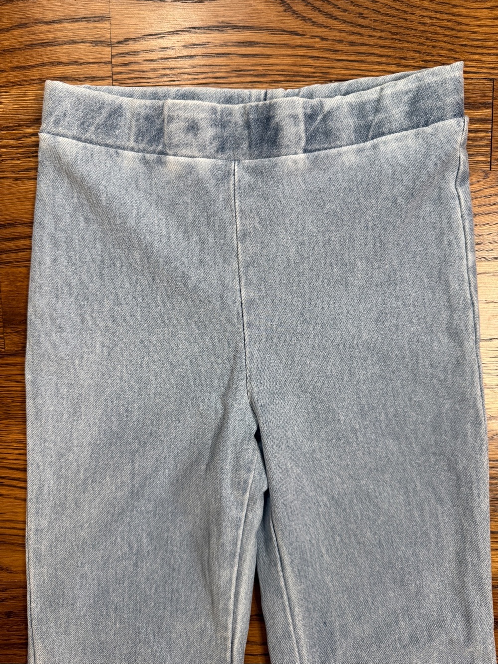 H&M Girls Light Blue Wash Wide Leg Knit Stretch Denim Jeggings Size 10 - Picture 2 of 11